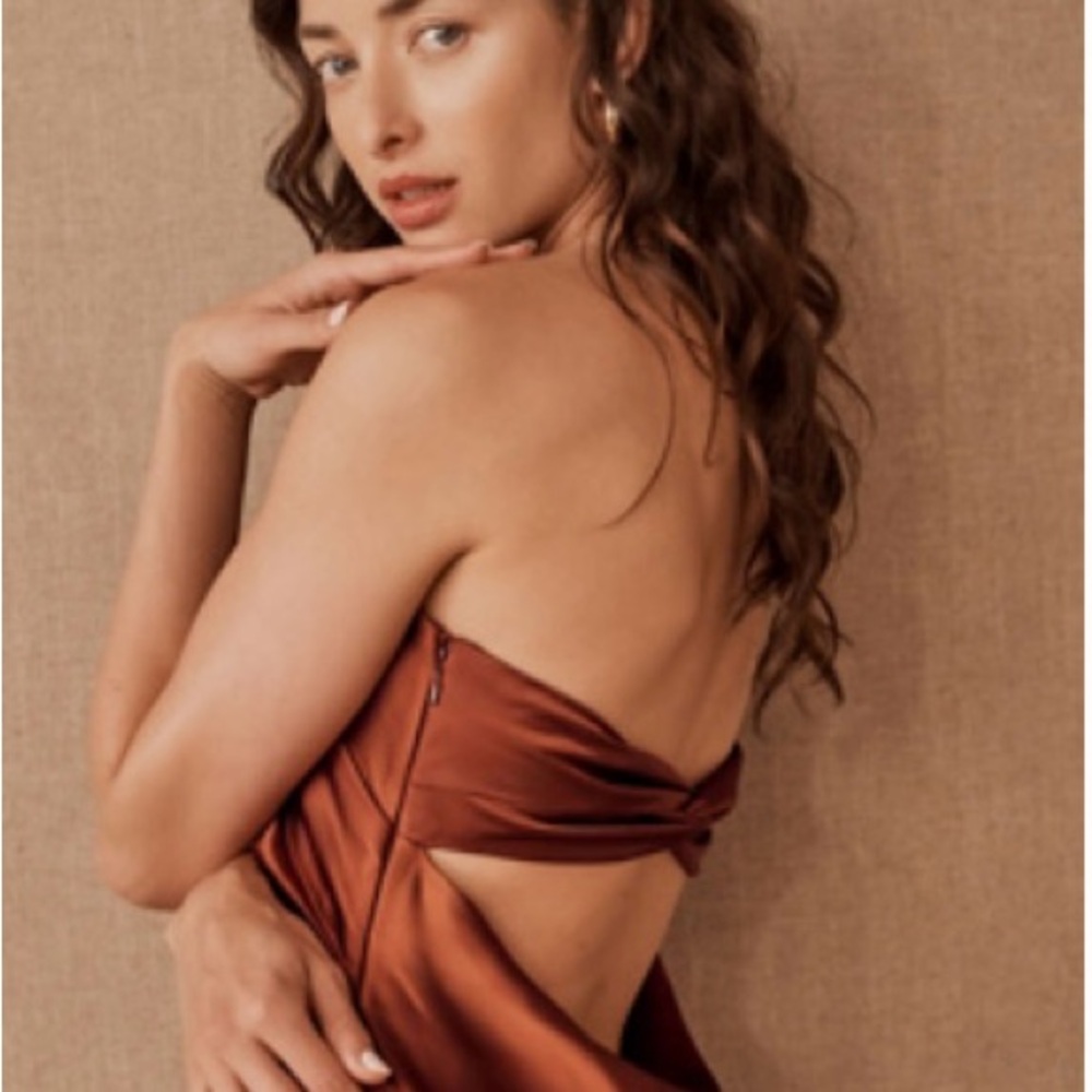 Sachin + Babi Navia Strapless Rust Dress